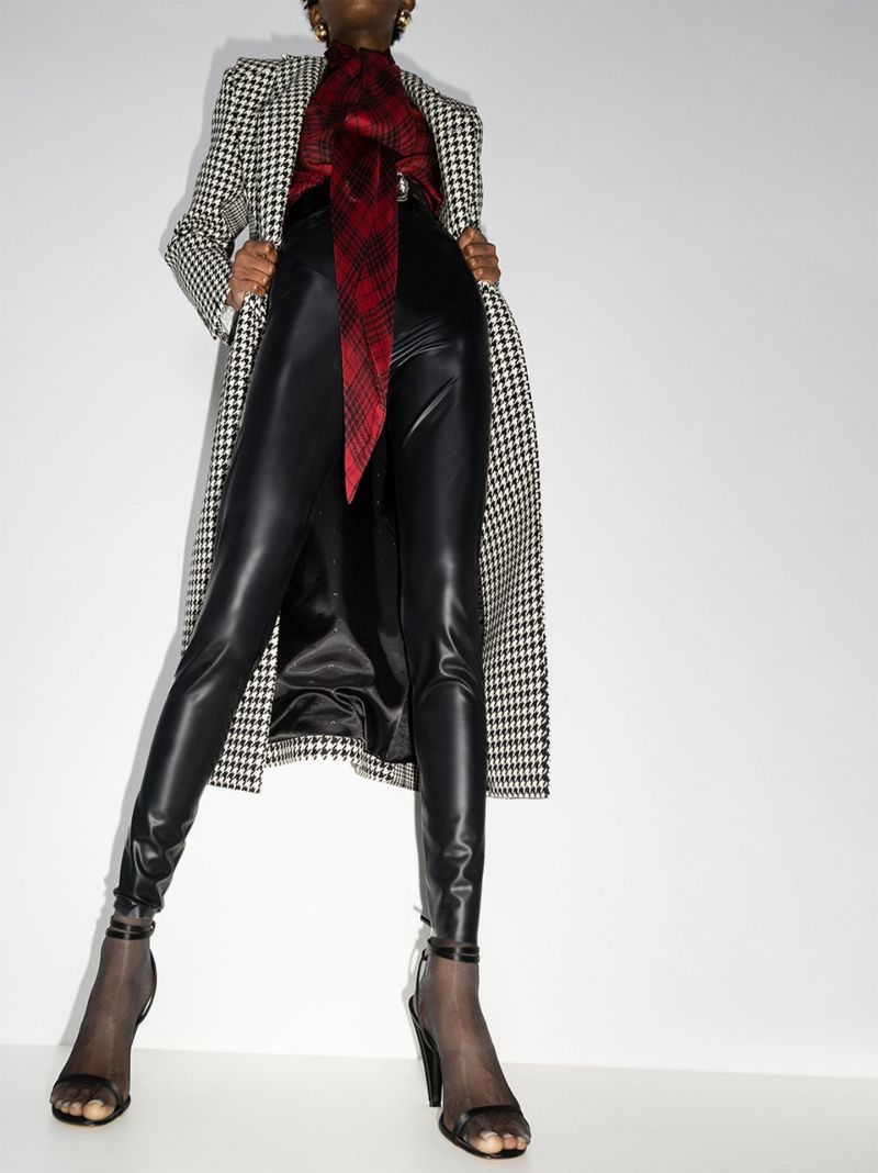 High Waist Leather Look Leggings