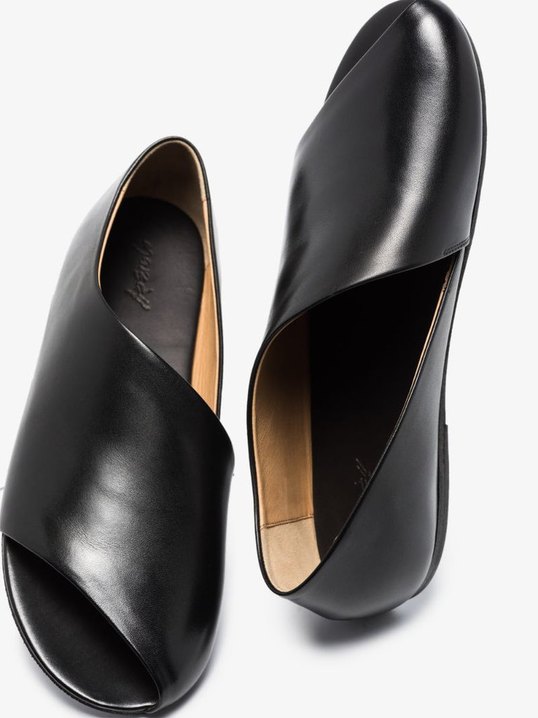 Black Arsella Pantofola Aperta Sandals