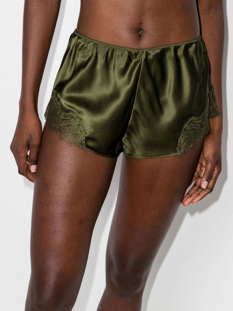 Scarlett Lace Trim Silk Shorts