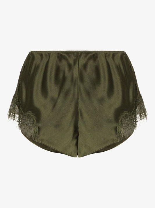 Scarlett Lace Trim Silk Shorts