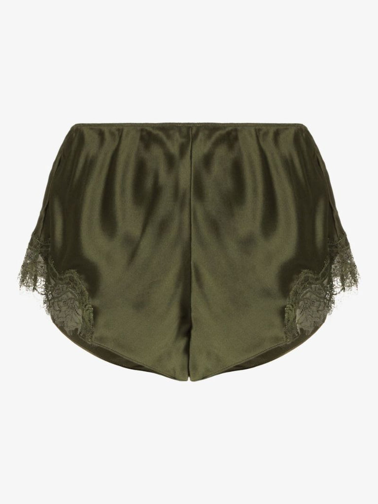 Scarlett Lace Trim Silk Shorts