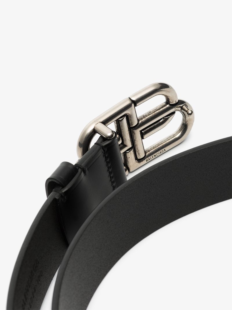 Black Bb Leather Belt