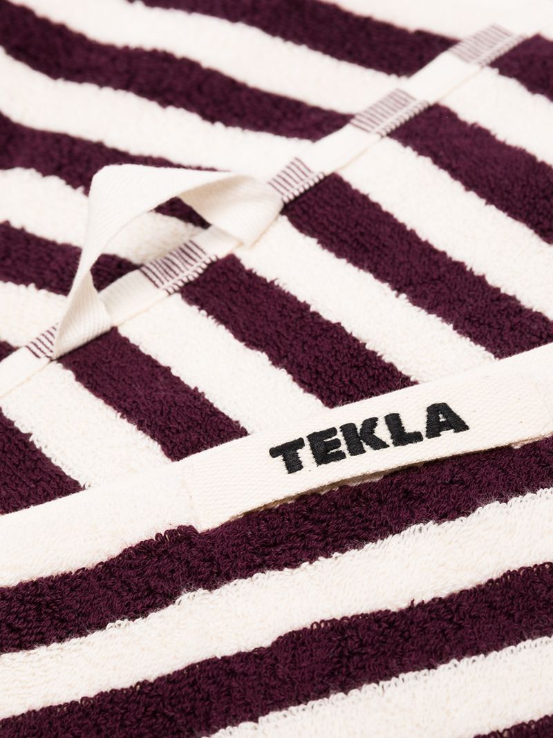 Neutral Striped Organic Terry Cotton Towel Set