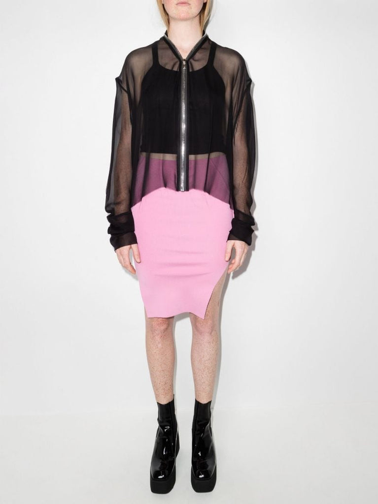 Zip-through Chiffon Jacket