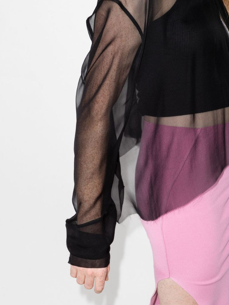 Zip-through Chiffon Jacket