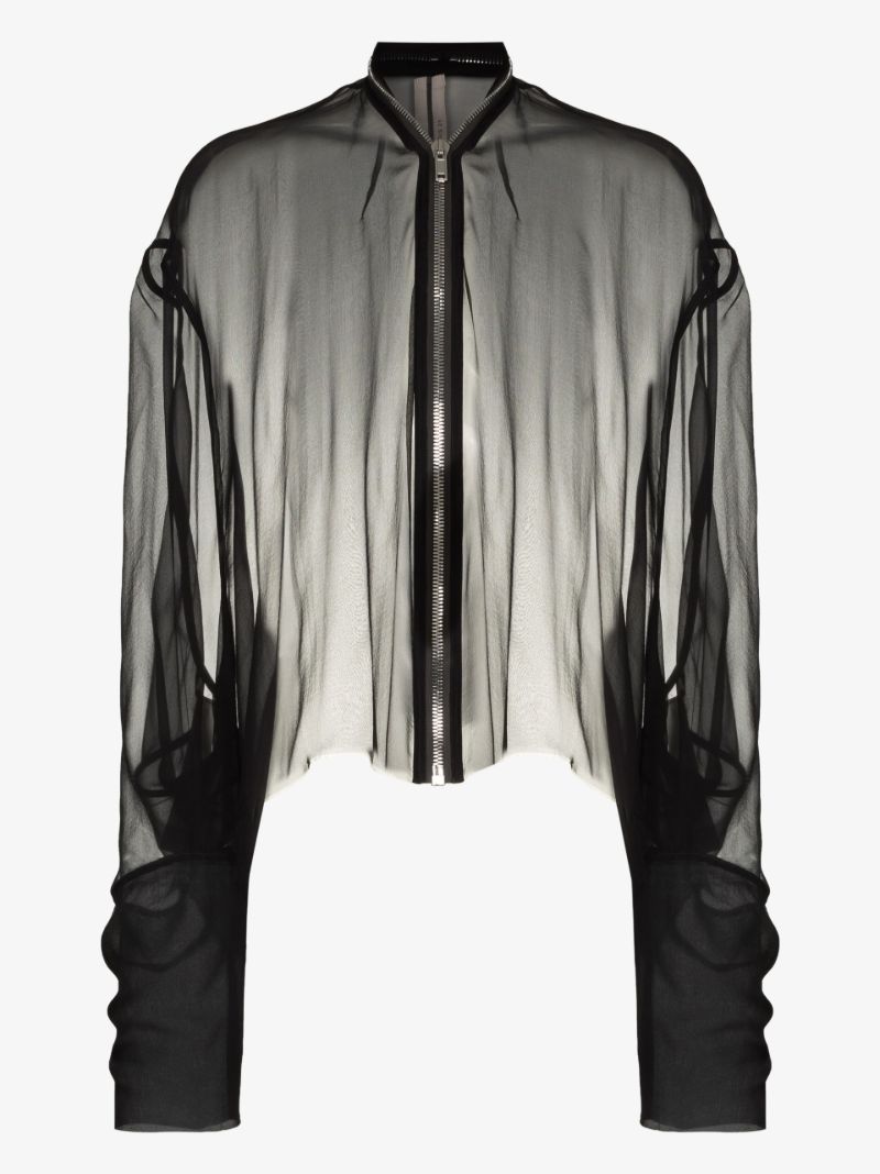 Zip-through Chiffon Jacket