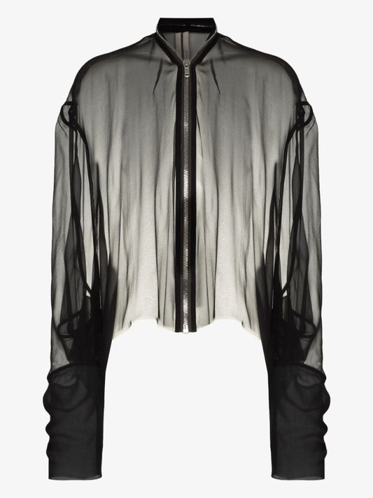 Zip-through Chiffon Jacket