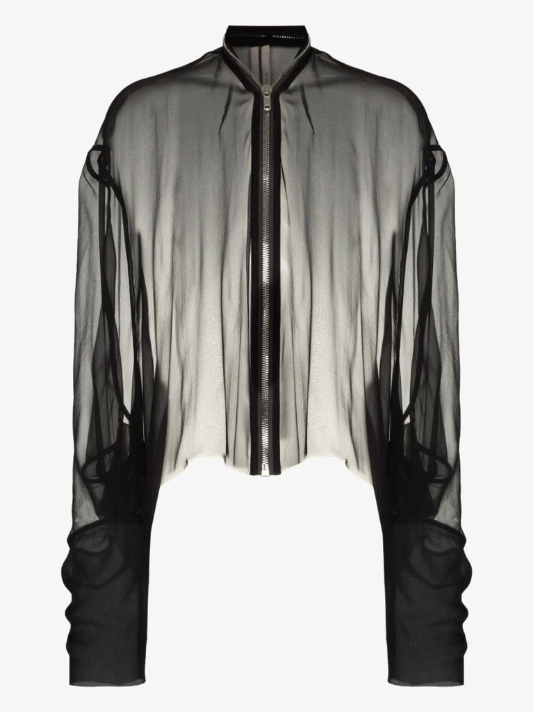 Zip-through Chiffon Jacket