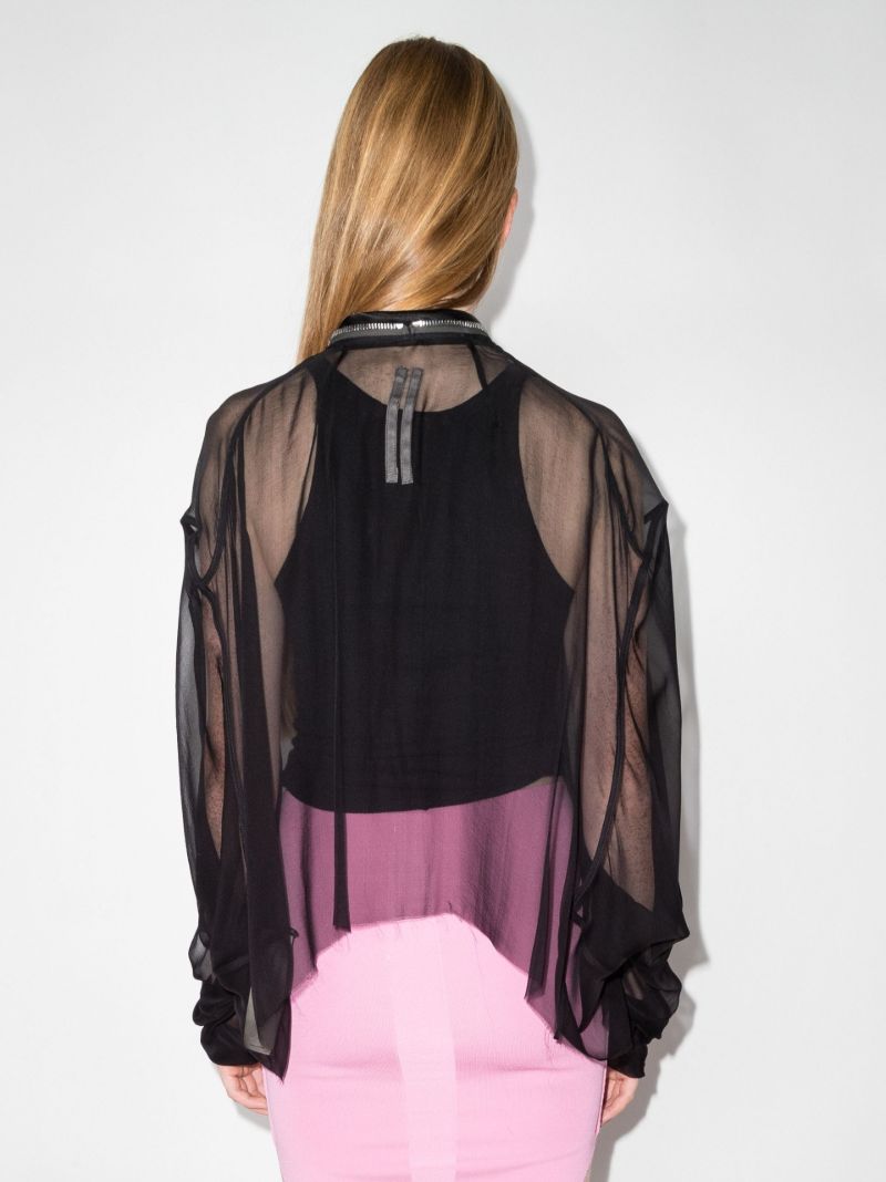 Zip-through Chiffon Jacket