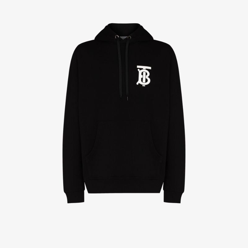 Landon Monogram Print Hoodie