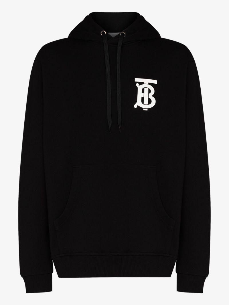 Landon Monogram Print Hoodie