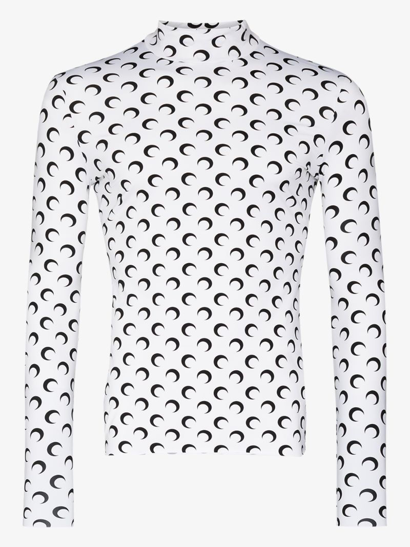 White Crescent Moon Top