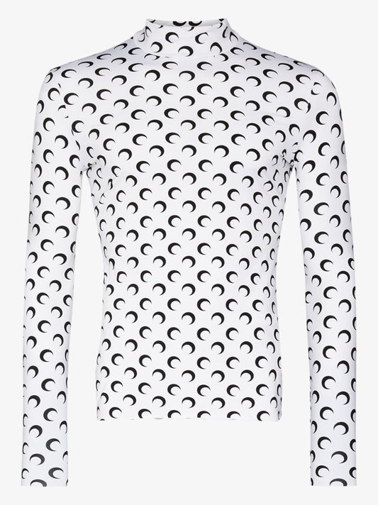 White Crescent Moon Top