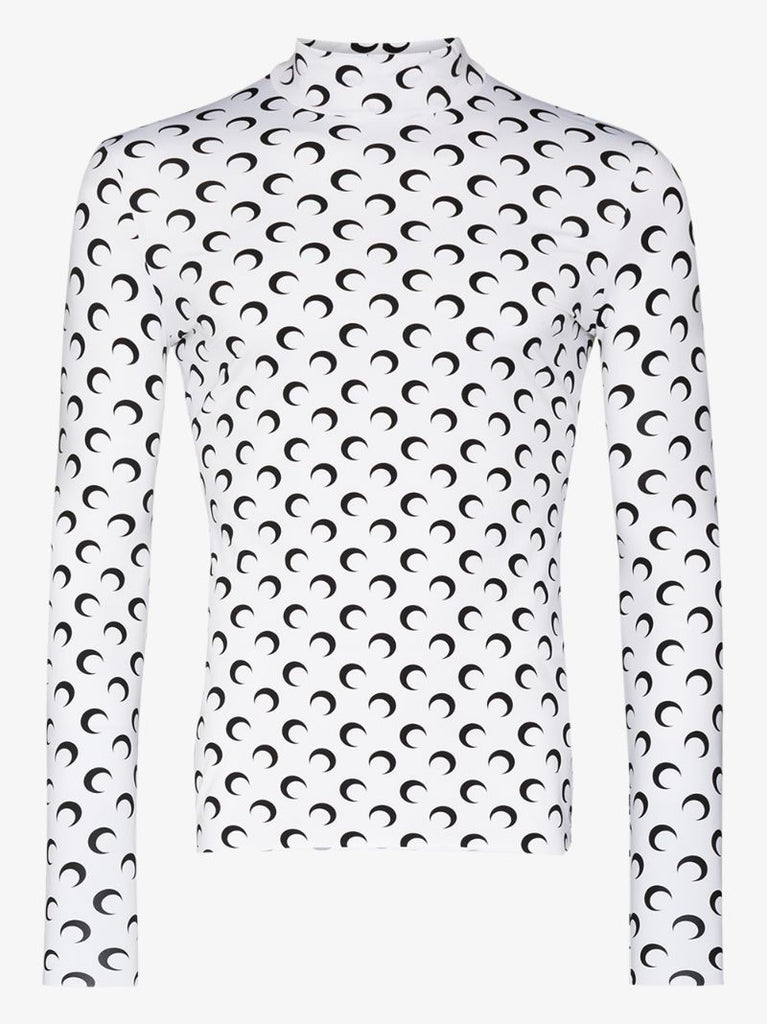 White Crescent Moon Top