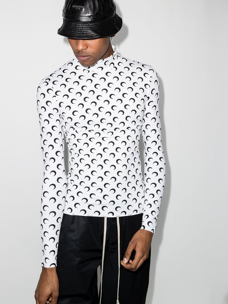 White Crescent Moon Top