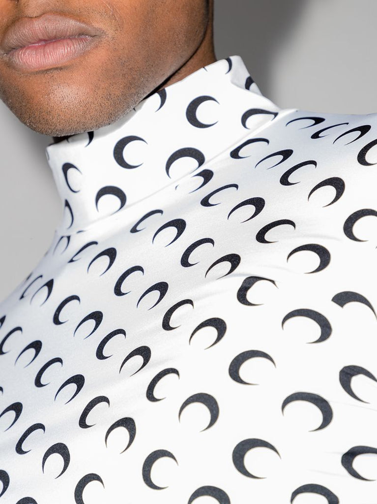White Crescent Moon Top