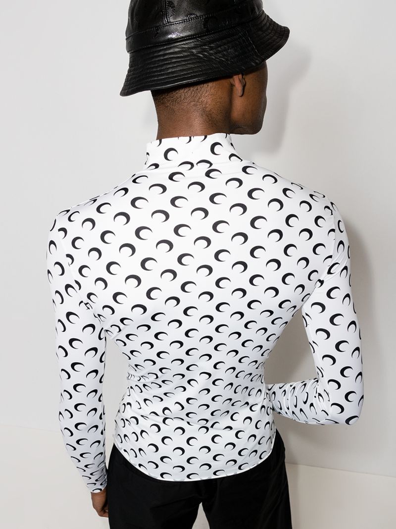 White Crescent Moon Top
