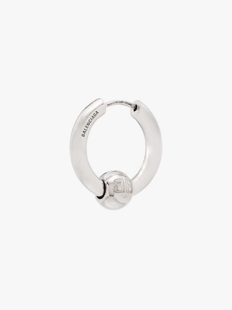 Silver Tone Force Single Hoop Earring