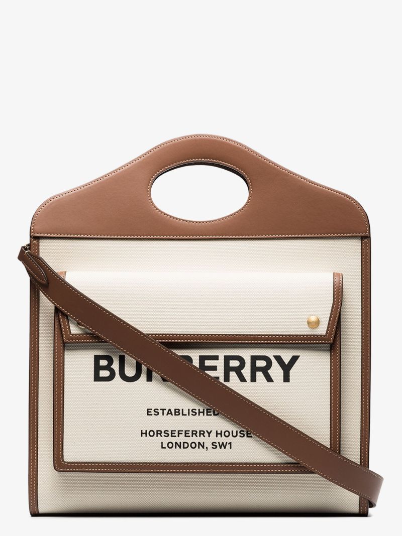 Brown Mini Horseferry Logo Tote Bag