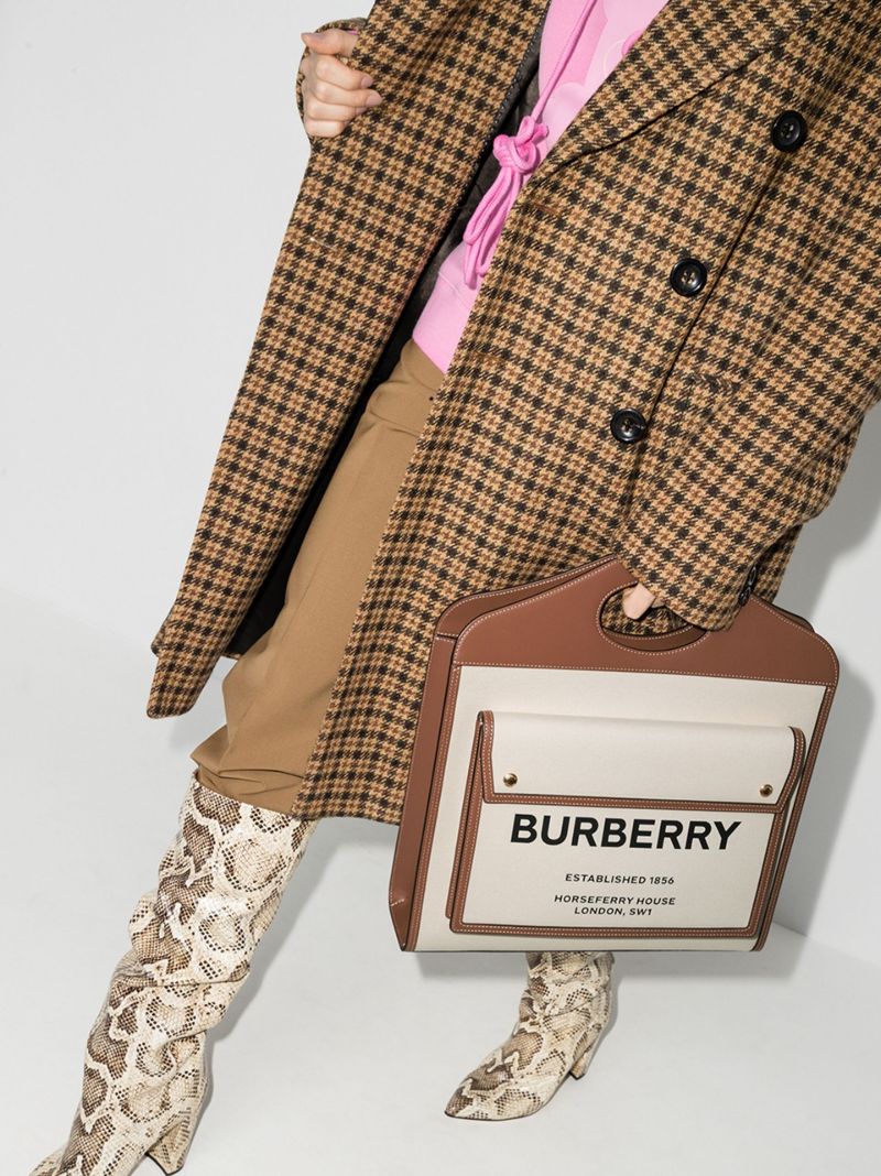 Brown Mini Horseferry Logo Tote Bag