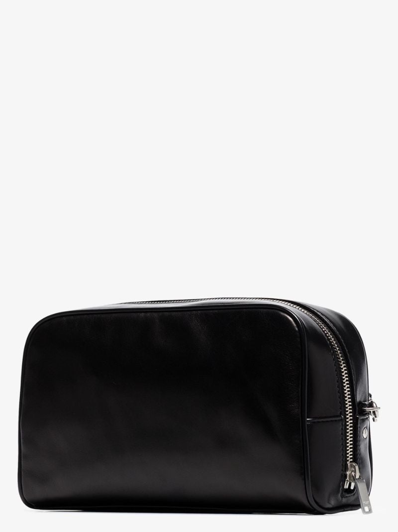 Black Leather Pouch Bag