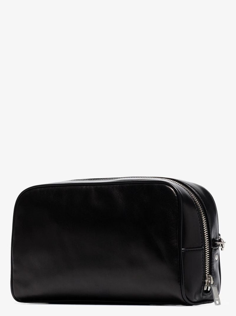 Black Leather Pouch Bag
