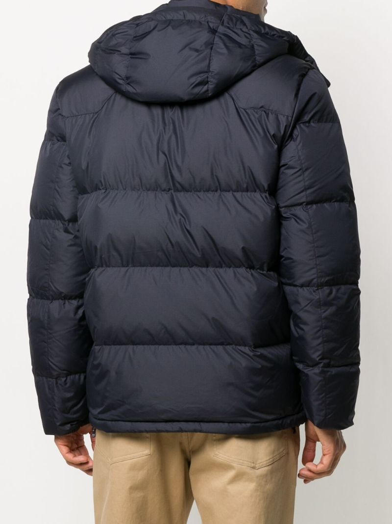 Navy Pony Logo Puffer Jacket