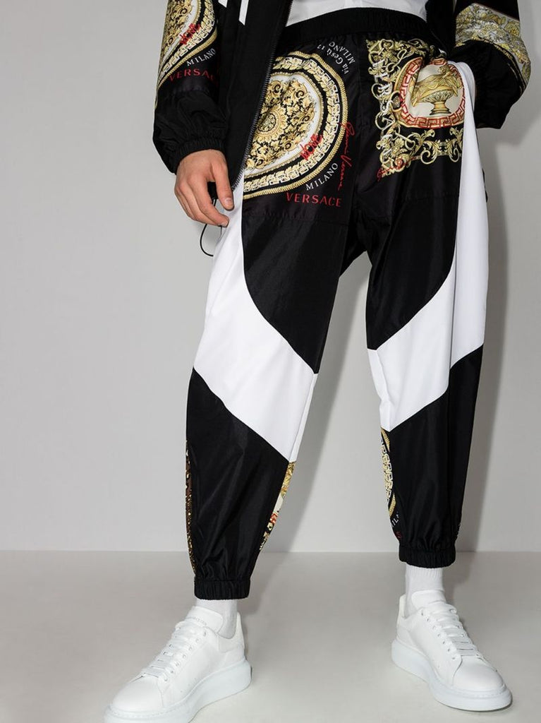 Baroque Mosaic Panelled Track Pants