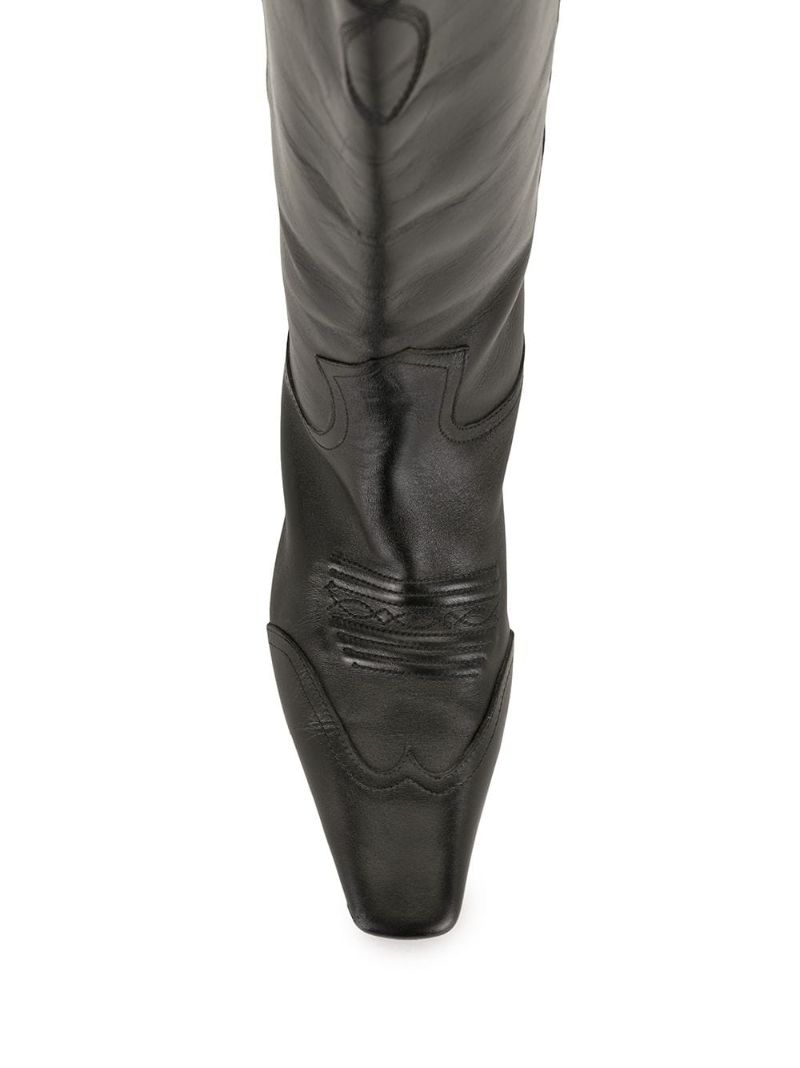 Black the Dallas 50 Leather Knee-high Boots