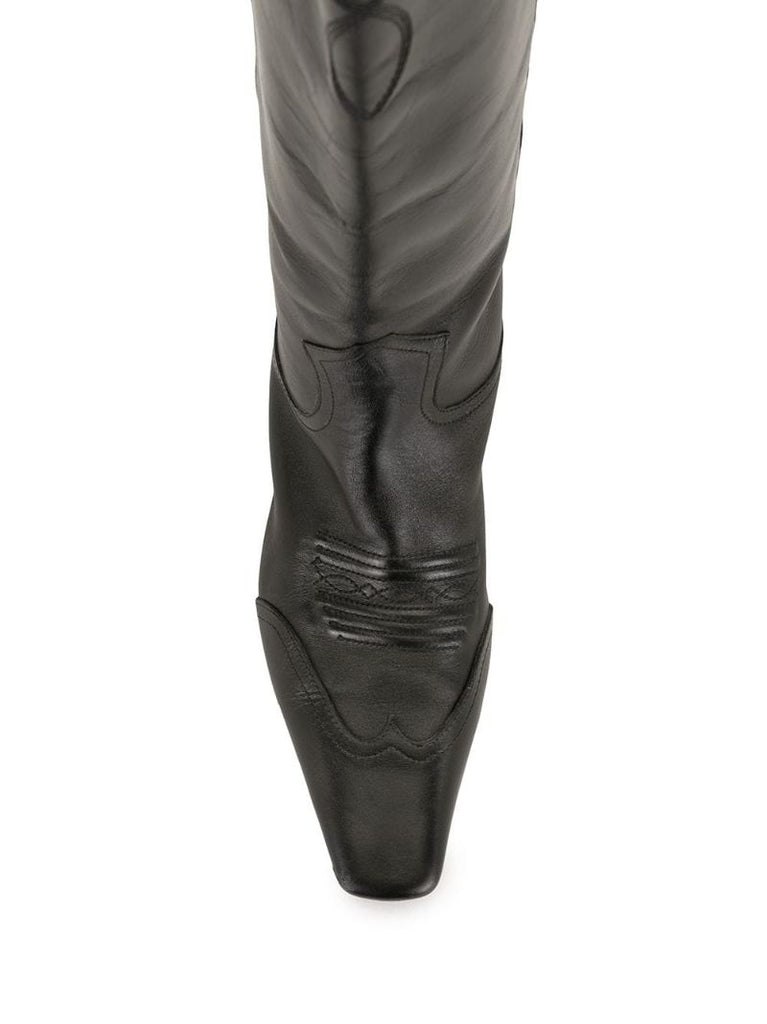 Black the Dallas 50 Leather Knee-high Boots