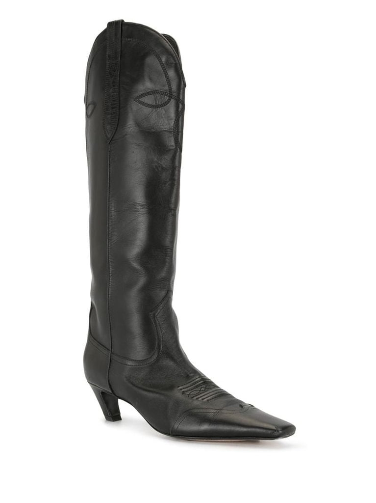 Black the Dallas 50 Leather Knee-high Boots