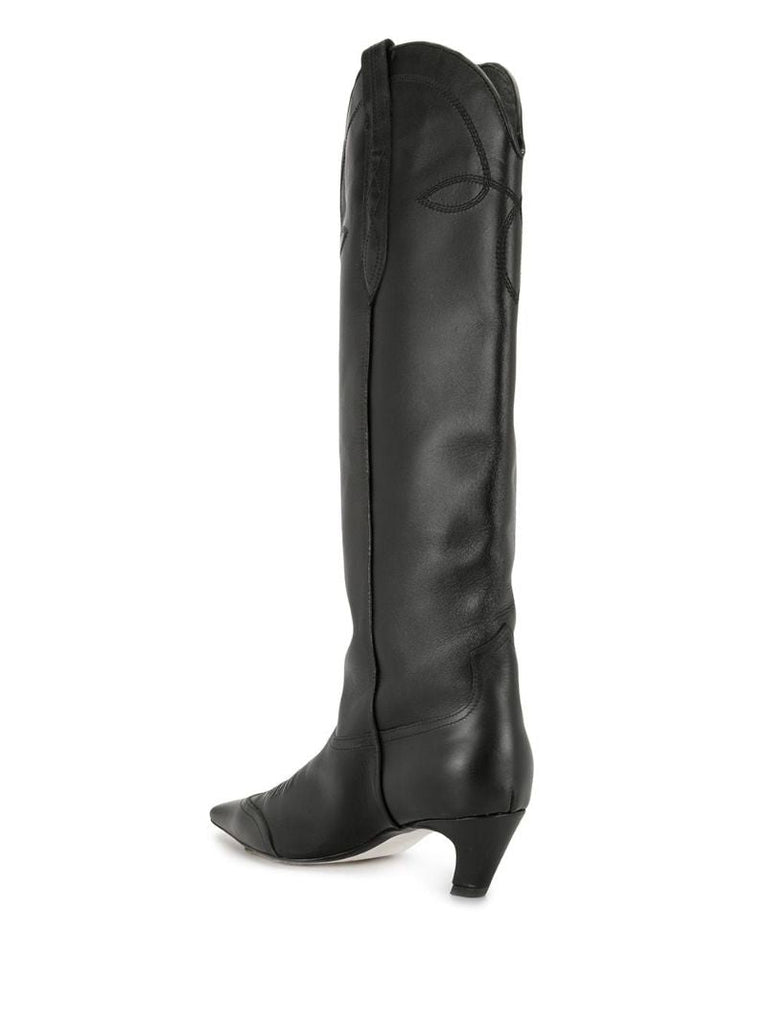 Black the Dallas 50 Leather Knee-high Boots