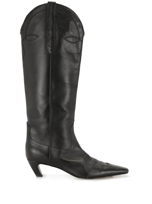 Black the Dallas 50 Leather Knee-high Boots