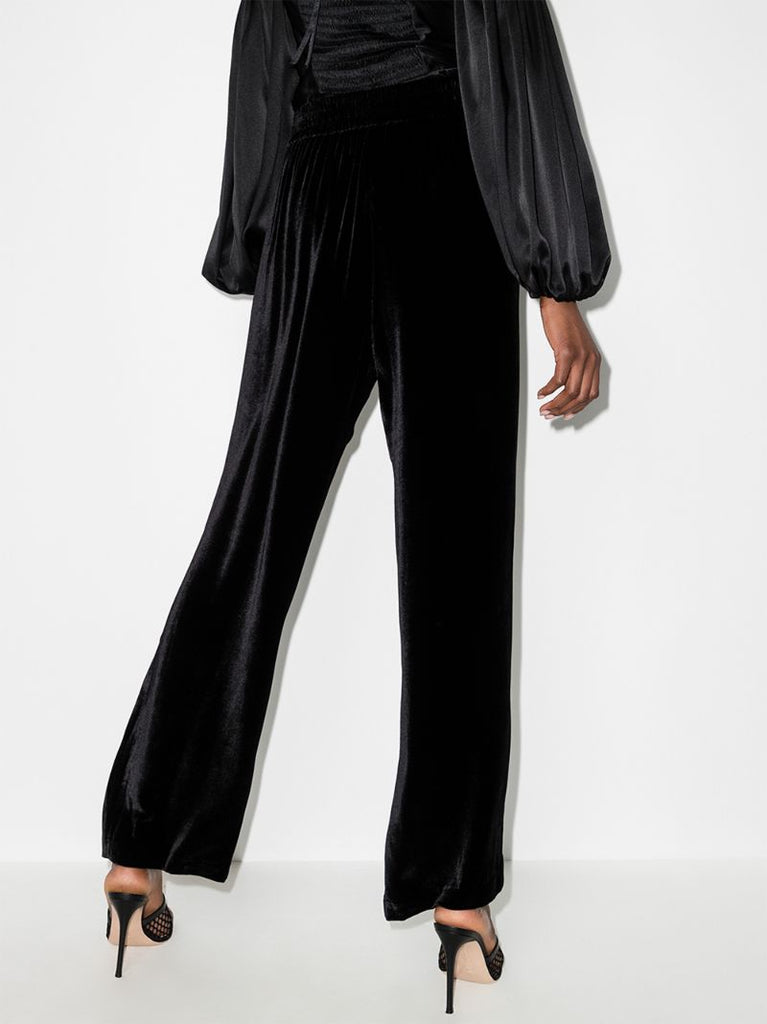 Vanya High Waist Velvet Trousers
