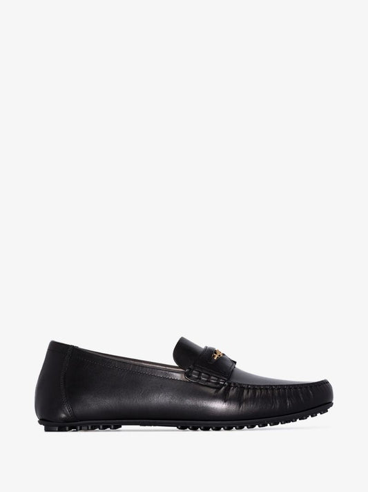 Black Leather Penny Loafers