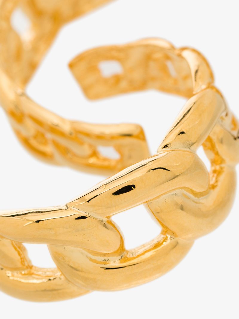 Gold Chain Link Hoop Earrings