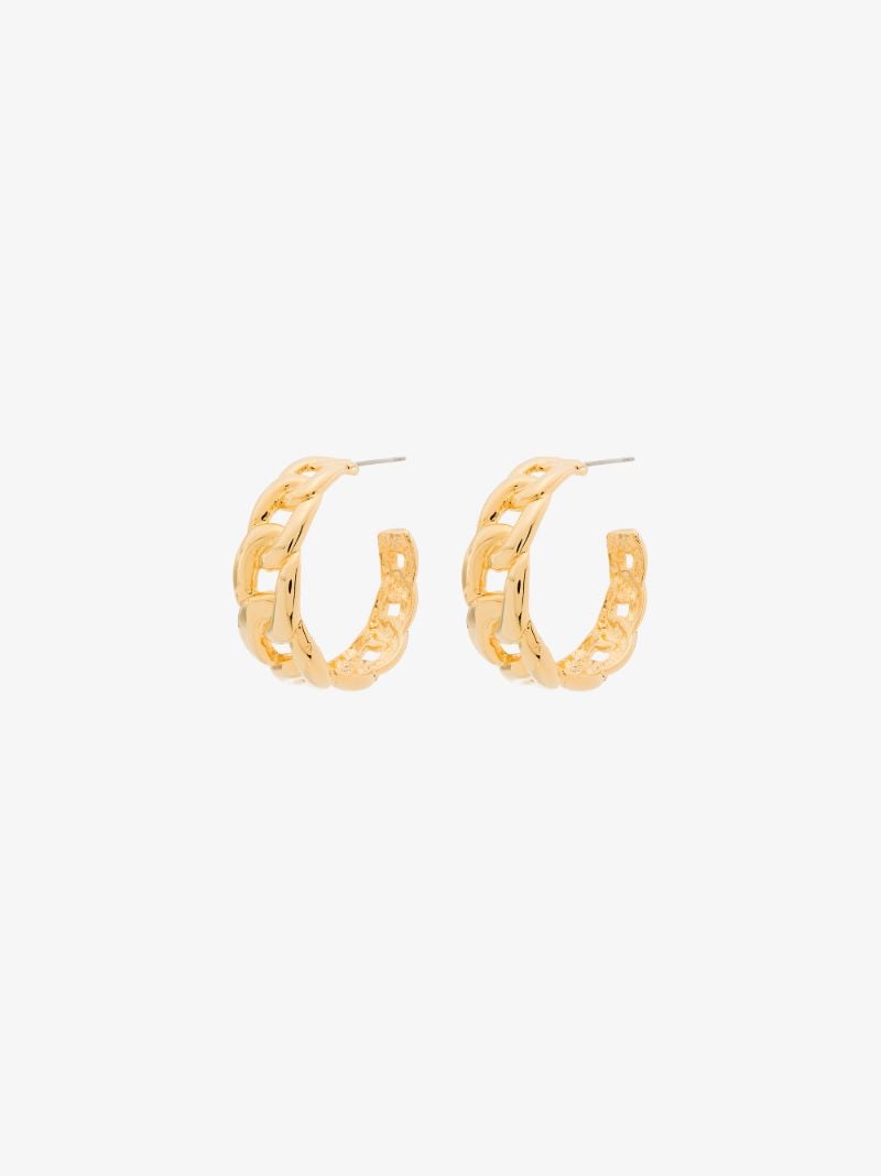 Gold Chain Link Hoop Earrings