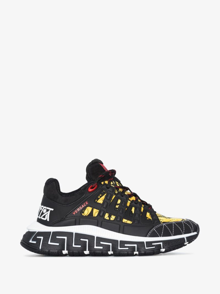Black Trigreca Baroque Print Sneakers