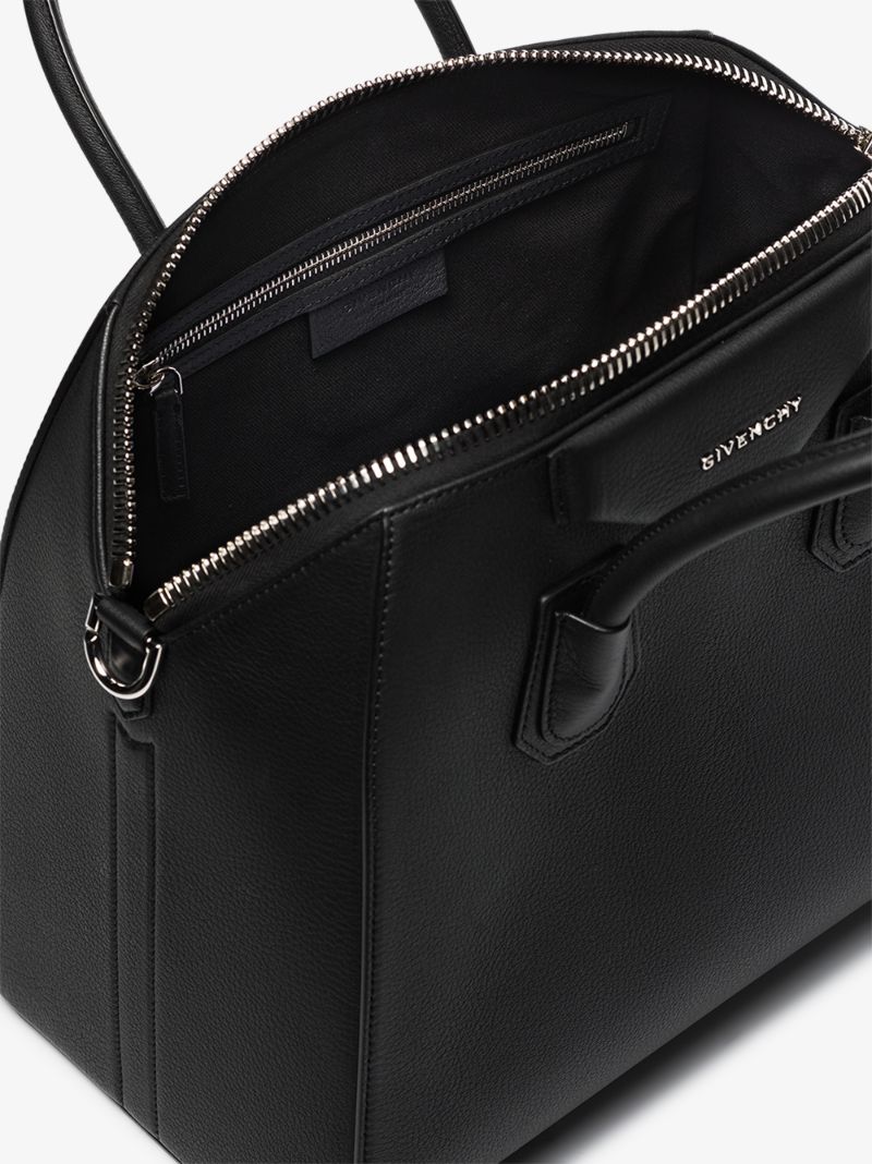 Black Antigona Medium Leather Tote Bag