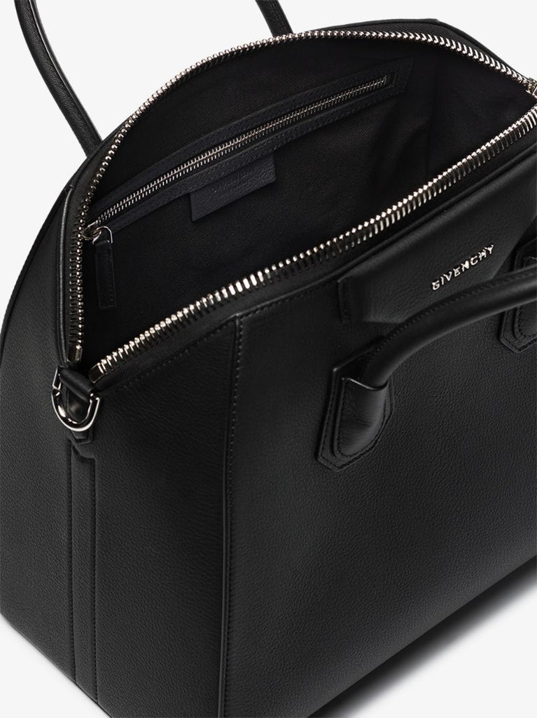Black Antigona Medium Leather Tote Bag