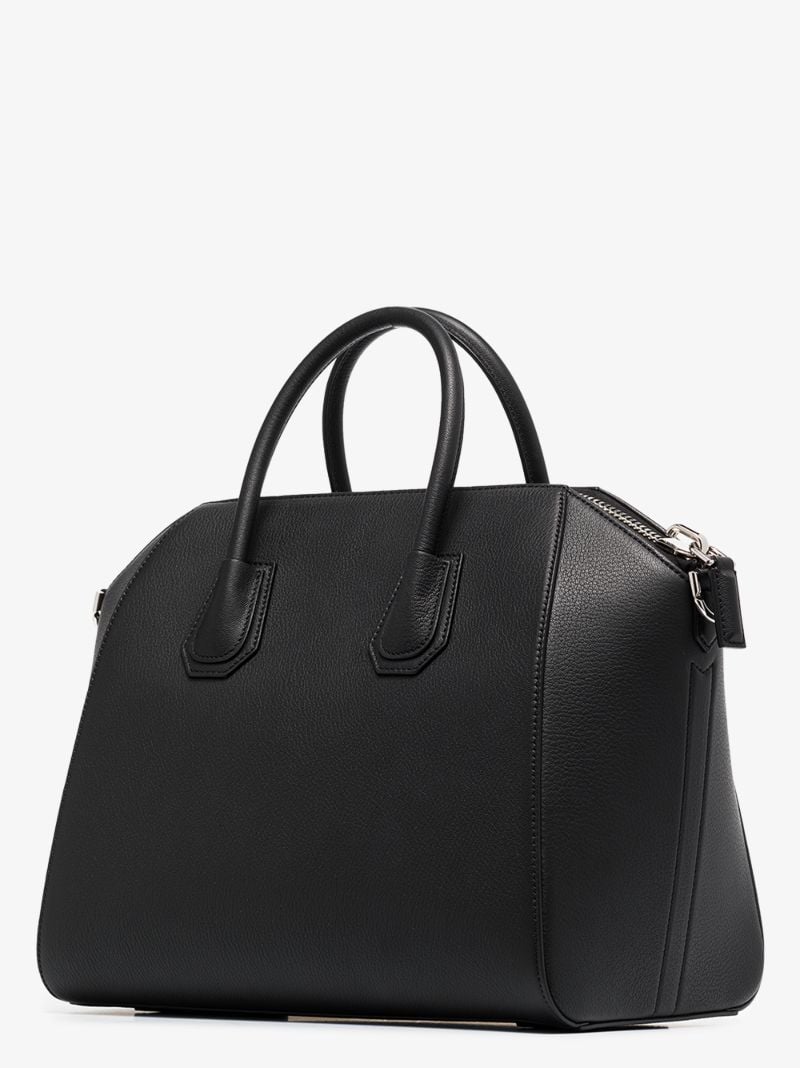 Black Antigona Medium Leather Tote Bag