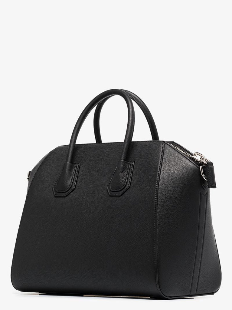 Black Antigona Medium Leather Tote Bag
