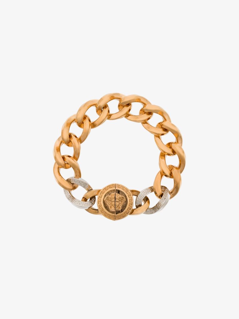 Gold Tone Medusa Chain Bracelet
