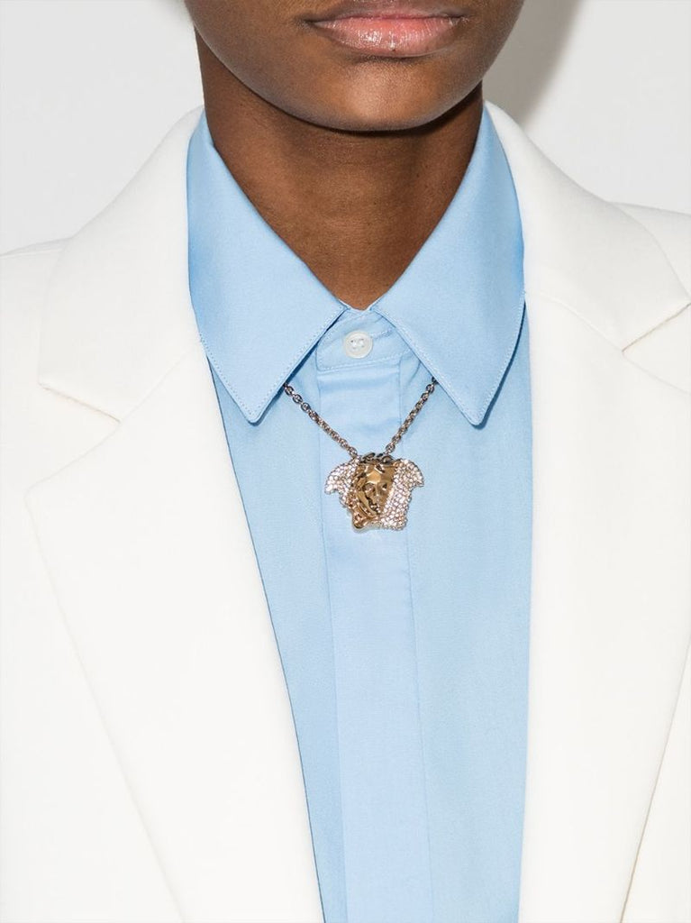 Crystal-embellished Medusa Necklace