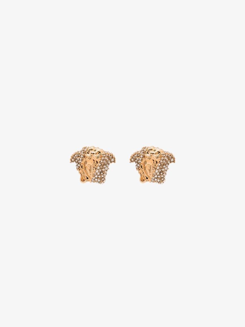 Crystal-embellished Medusa Stud Earrings