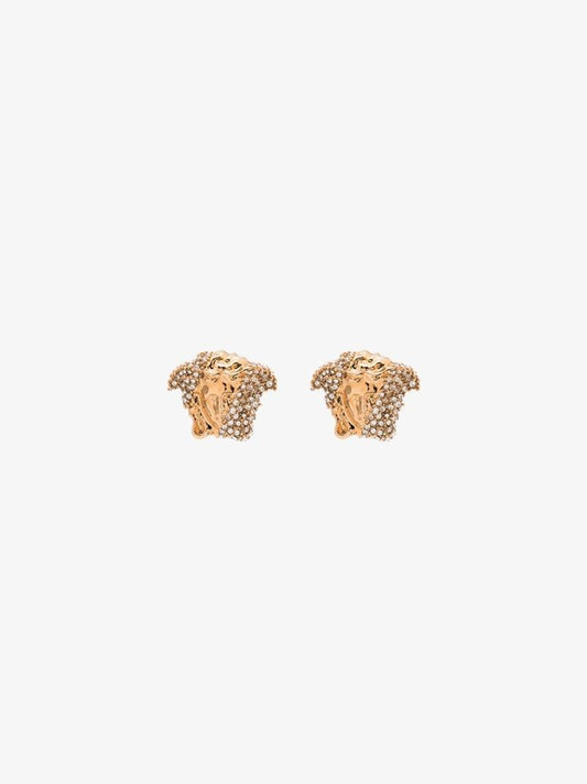 Crystal-embellished Medusa Stud Earrings