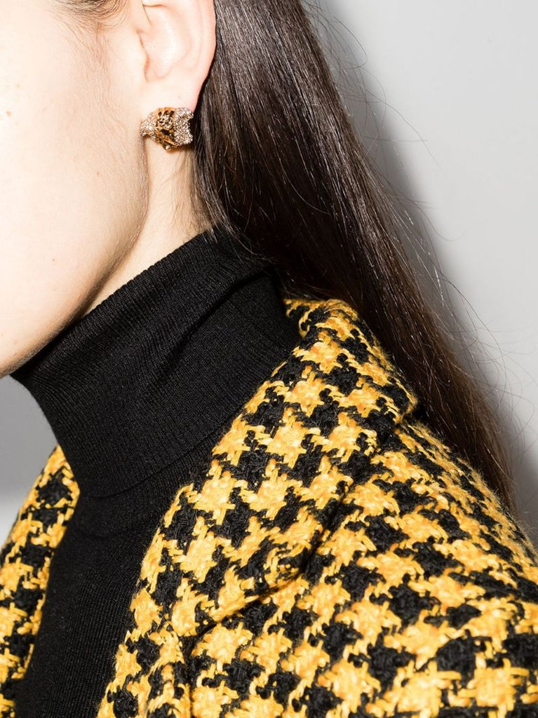 Crystal-embellished Medusa Stud Earrings