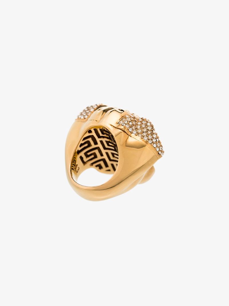 Gold Tone Palazzo Dia Crystal Ring
