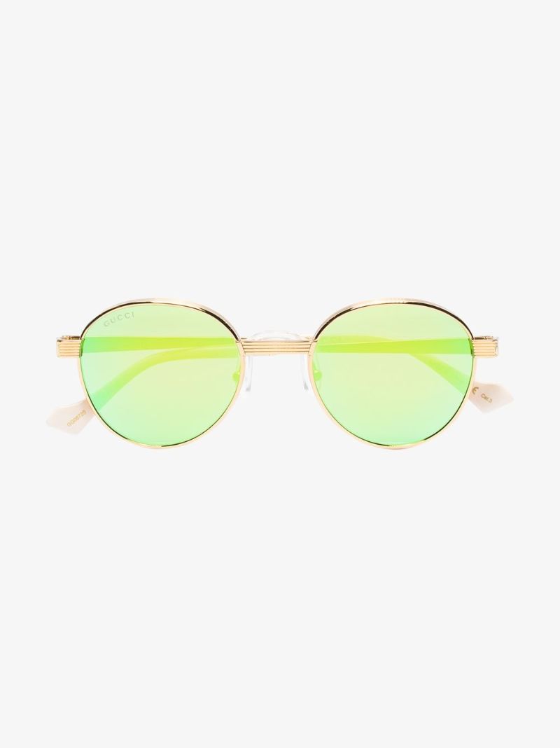 Mirrored Round-frame Sunglasses