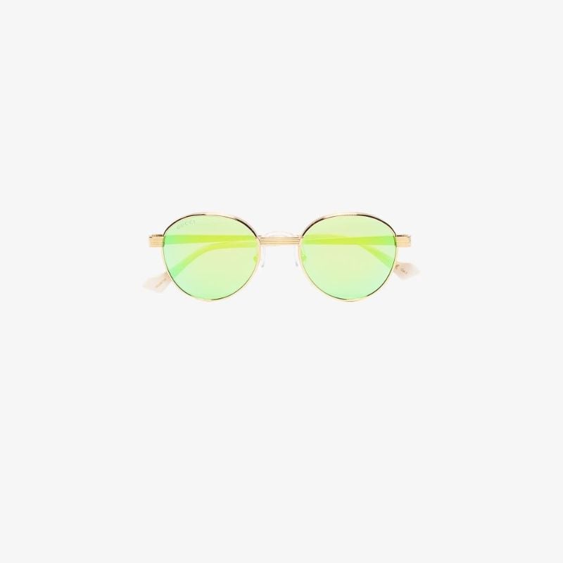 Mirrored Round-frame Sunglasses